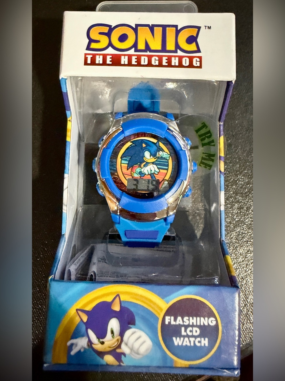Kids Sonic The Hedgehog Digital LCD Watch - NEW